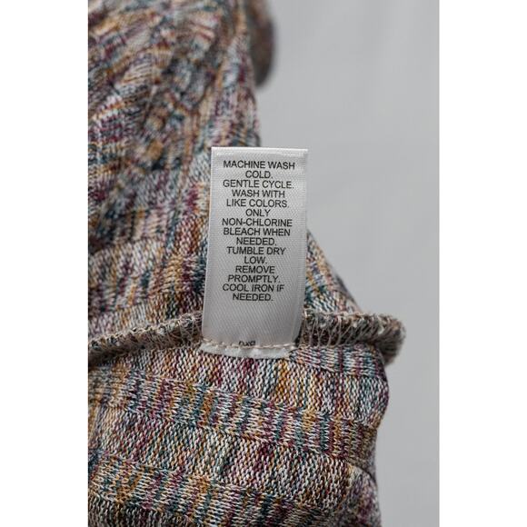 Cato Size 18/20W Blouse Sleeveless Cowl-Neck Knitted Multicolor - Picture 7 of 7